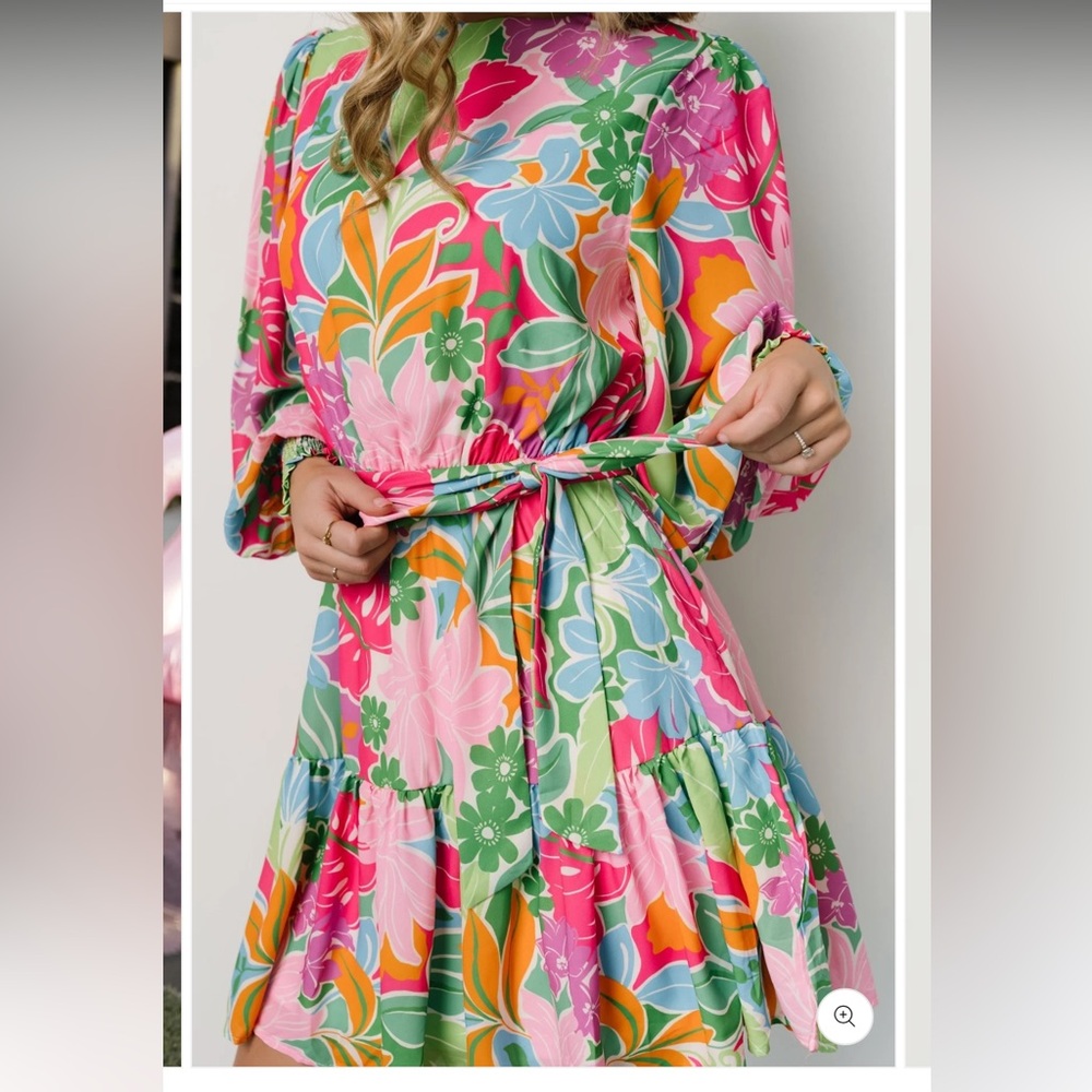 Baltic Born Vibrant Floral Long Sleeve Dress - Picture 3 of 9
